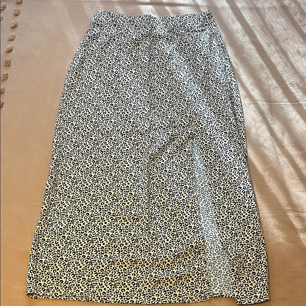 Pacsun LA Hearts Cheetah Long Skirt with Slit